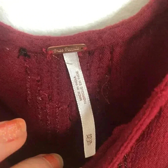 Free People Bad Girls Do it Well Rust Orange Embellished Tank Boho Chic Size XS - Picture 8 of 12